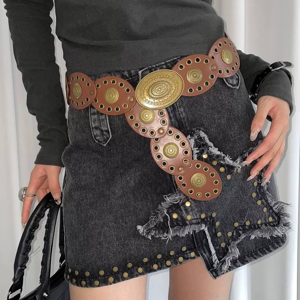 کمربند کابوی قهوه ای