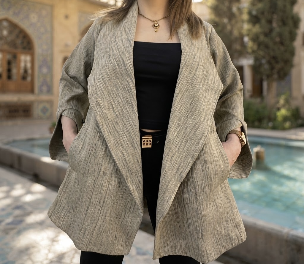 کت مانتویی ژاکارد نیلمامد ۰۰۶۳
