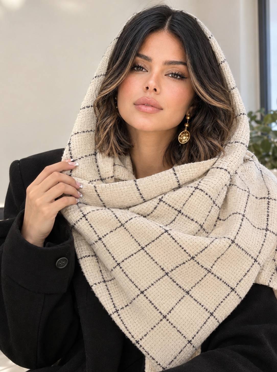 شال موهر نیلمامد چهارخانه 0022